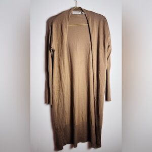 Country Road Australian Open Front Sleeveless Cardigan tan  Lagenlook XXS wool